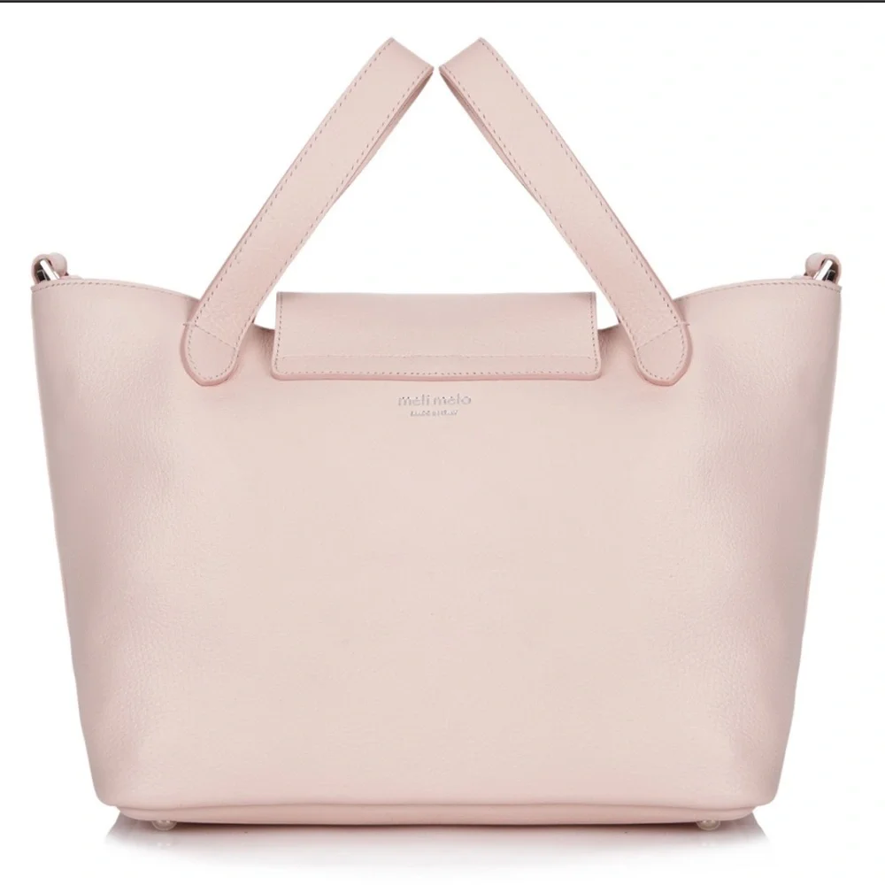 Meli Melo Dusty Pink Medium Thela Bag With Shoulder Strap